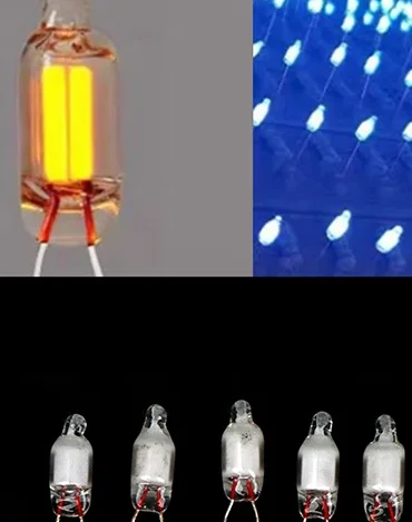 10Pcs Neon Light Bulbs 4*10mm 5*13mm Main Power Indicator With Resistance 220V Red/Blue/Green