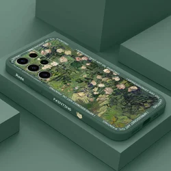 Oil Rose Garden Phone Case For Samsung Galaxy S25 FE S24 S23 S22 S21 S20 S10 Ultra Plus FE Note 20 Ultra 10 Plus Cover