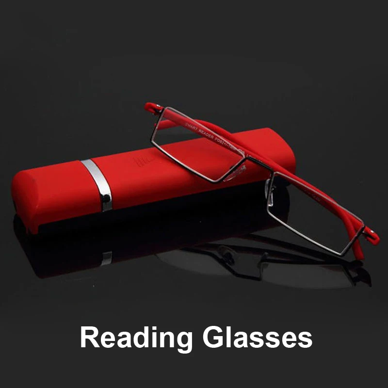 

Half Frame Anti-Blue Light Reading Glasses Unisex Women Men Computer Optical Prescription Eyeglasses Male TR90 Eyewear with Case