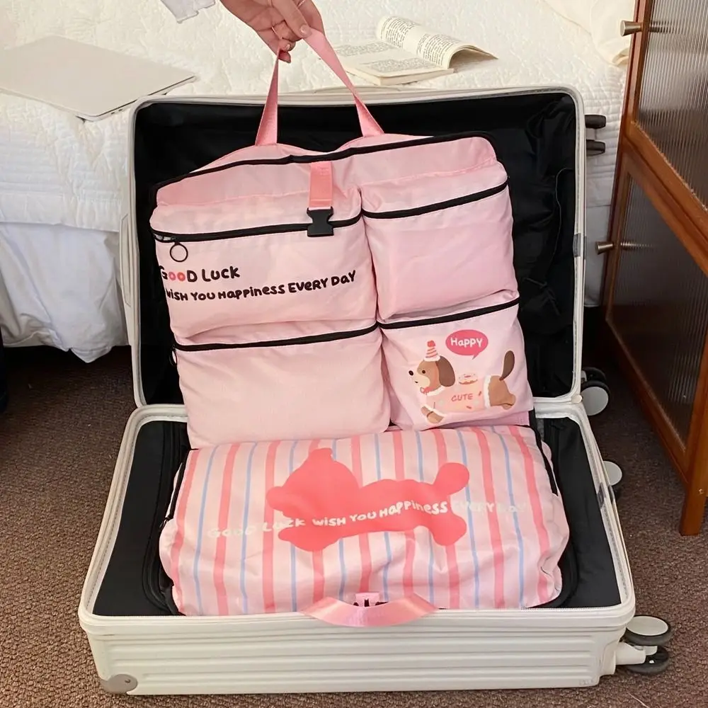 

Large Capacity Travel Storage Bag Lightweight Hanging Luggage Organizing Bag Washable Foldable Handheld Sorage Bag Business Trip