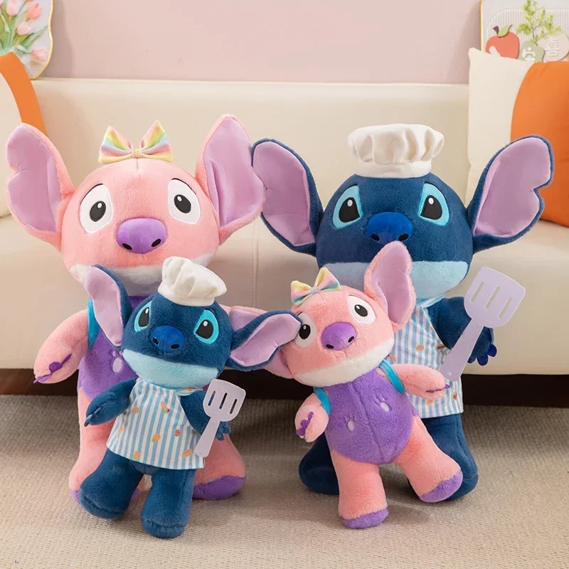 

Disney New 75cm Cos Chef Stitch плюшевая игрушка аниме большой размер рюкзак плюшевые куклы Stich Kawaii мягкая кукла детский подарок на день рождения