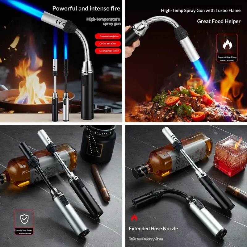 

HFHJ-2014， Camping, portable, hose, metal, inflatable, straight flame, small welding gun, outdoor, barbecue, igniter, lighter