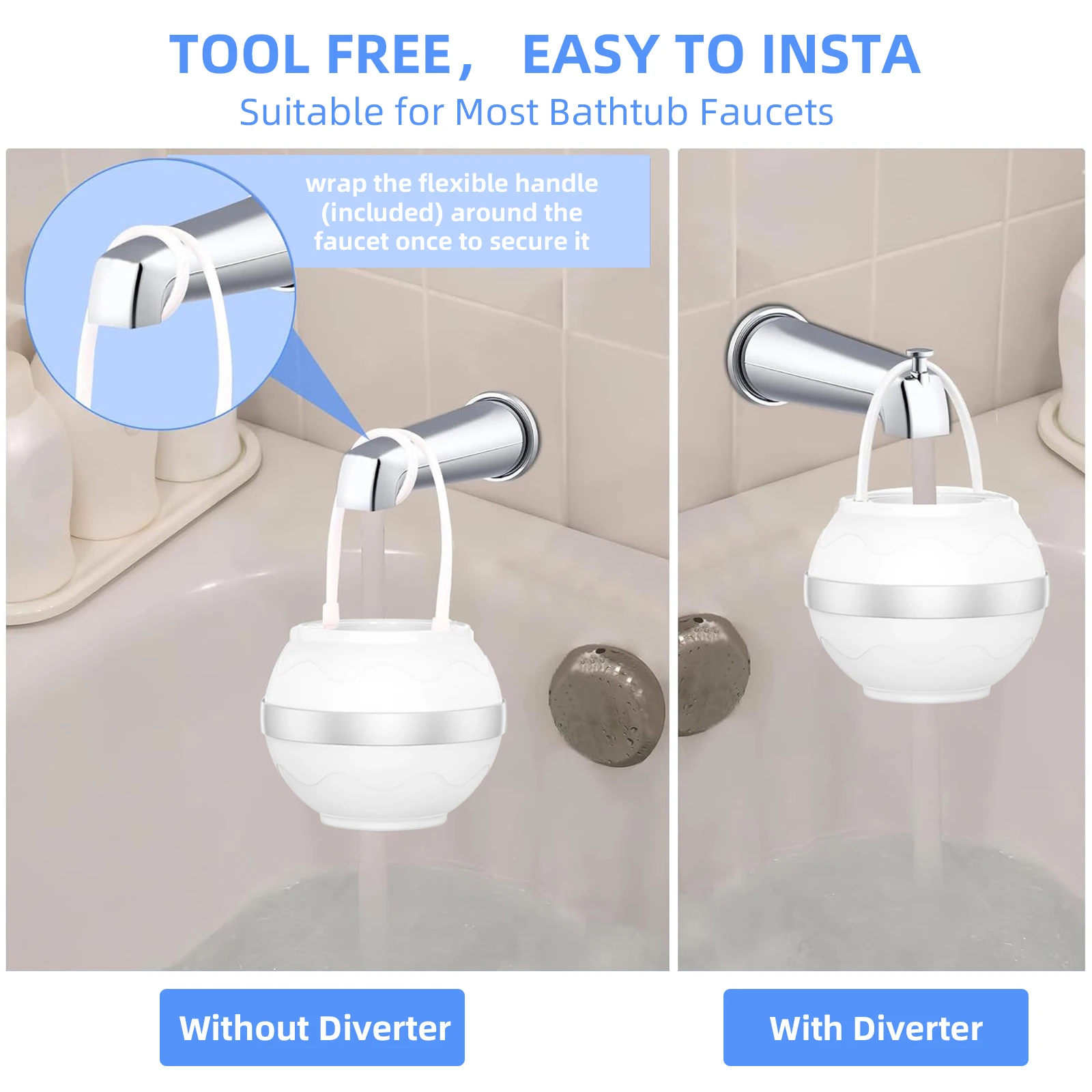 Bath Ball Filter Purifier Shower Water 8 Stages Filtration Portable Bathtub Filtering Removes Chlorine For Healthier Skin & Hair