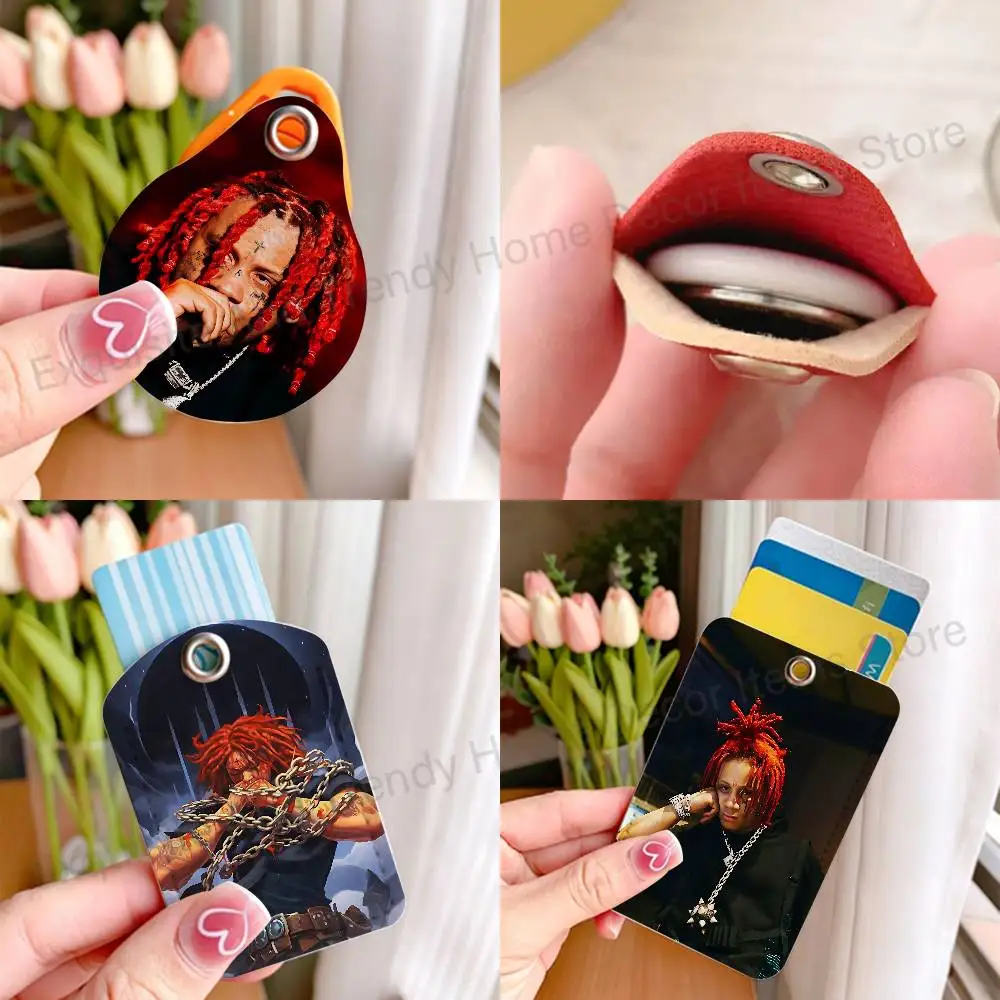Rapper T-Trippie R-Redd NDA Holder Keychain For Bank Business Work Card Holder Student Card Protective Case Bus Card