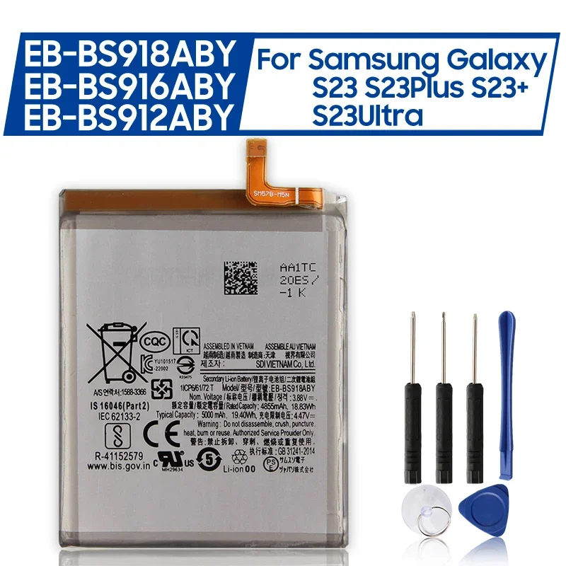 

Replacement Phone Battery EB-BS916ABY For Samsung Galaxy S23+ S23 Plus S23Ultra 5G EB-BS918ABY EB-BS912ABY Rechargeable Battery