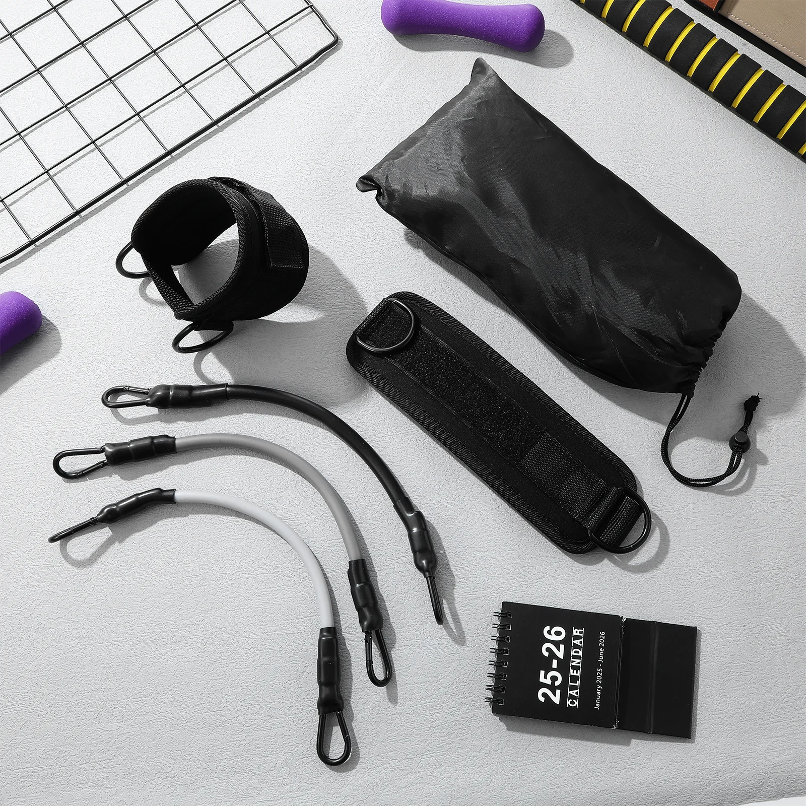 

1 Set Ankle Resistance Bands with Cuffs Adjustable Leg Workout Equipment for Glute Hamstrings Calf Trainer Fitness Booty