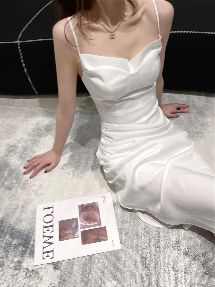 spring-2025-sexy-mid-length-gown-with-open-back-strapless-waist-cinching-dress-korean-queen-customizable-lolita-attire