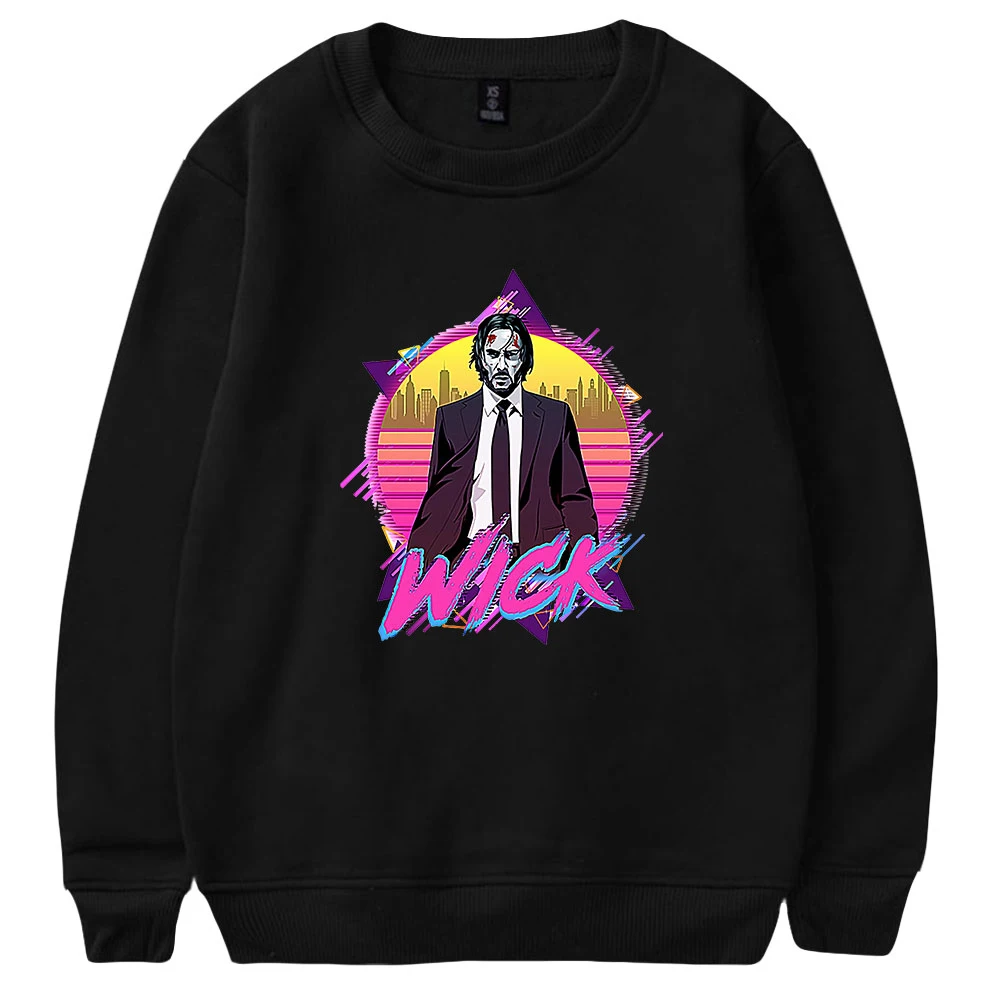 

John Wick Chapter 4 Sweatshirt O-Neck Women Men's Outwear Harajuku Streetwear American Action Movie Keanu Reeves Fashion Clothes