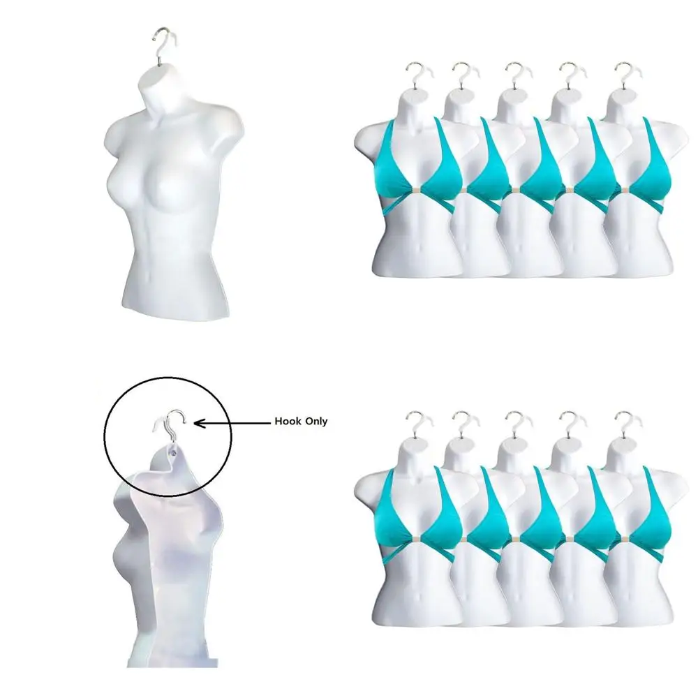 

Набор из 5 белых женских манекенов с полой спиной, размер S-M, для демонстрации и дизайна футболок