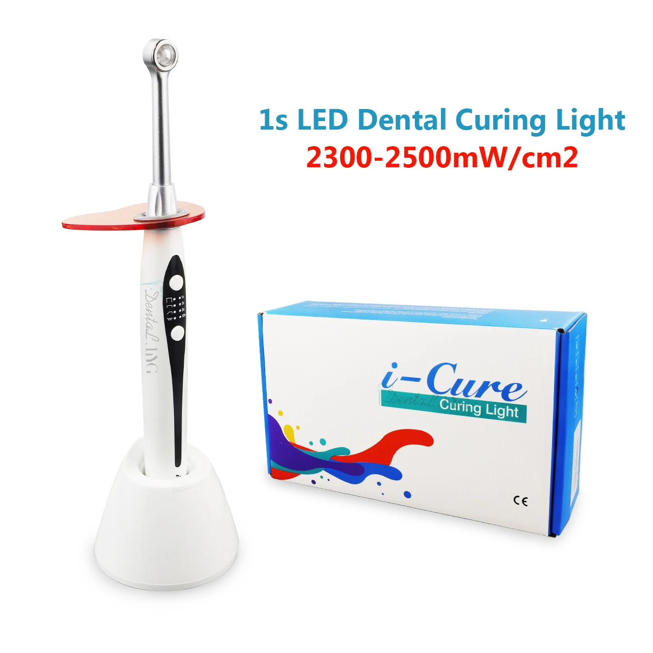 

Dental Wireless Curing Light Dentist Cordless 1S Lamp Output Intensity 2300-2500mw/cm2 110V-240V