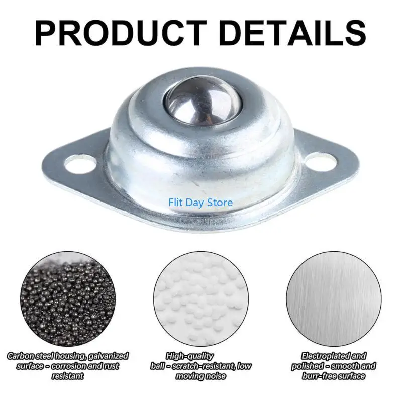 F92C 15mm Small Flat Furniture Rollers with Nylon Balls  Heavy Duty Mini Balls  Transfer Unit 5pcs for Smooth & Quiet Movement