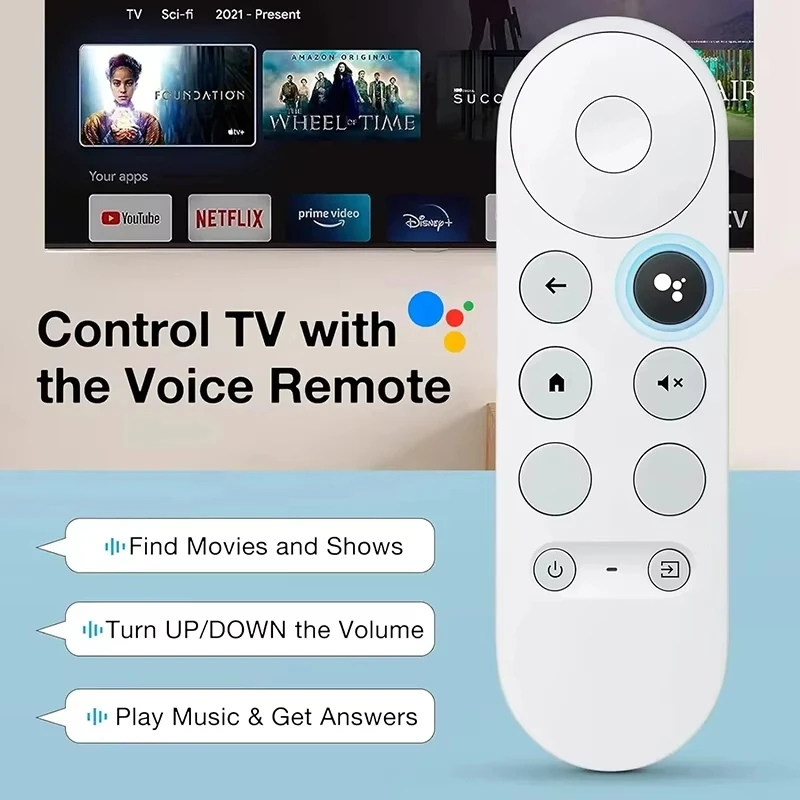 Control Remoto de Voz de Repuesto para Google Chromecast TV, Control Remoto para Dispositivos de Streaming Smart TV, G9N9N GA01409-US GA01920-US GA01919-US