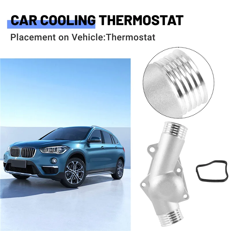 ترقية الألومنيوم ترموستات غطاء الإسكان مع طوقا لسيارات Bmw M3 Z3 E34 E36 11531722531 11531740437 مصقول