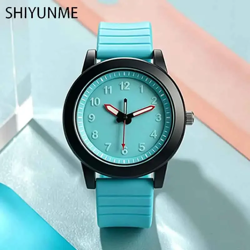 SHIYUNME Fashion Popular Quartz Watch For Women Simple Dial Arabic Numeral Scale Waterproof Sport Male and Female Teenager Watch