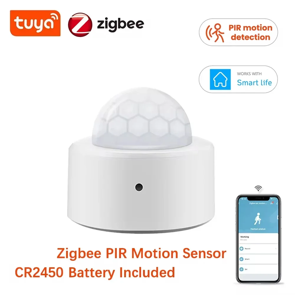 

Tuya Zigbee Motion Sensor Human Sensor /Smart Home PIR Detector Zigbee Hub Required /Work With Alexa Google Assistant