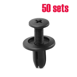 50set 6mm Car Fastener Clip Bumper Fender Liner Rivet for Renault Scenic Peugeot 207 Nissan Navara D40 Dacia Spring