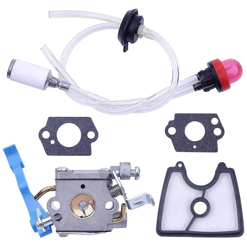 A84E-Carburetor With Air Fuel Filter Line Tune For 125B 125BX 125BVX Leaf Blower Parts For Zama C1Q-W37 581798001