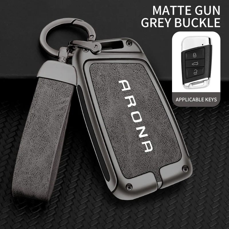 Leather Car Flip Remote Key Case Cover Protection Shell for Seat Arona Cupra Str Fr St ATECA Car-Styling Keychain Bag Accessorie