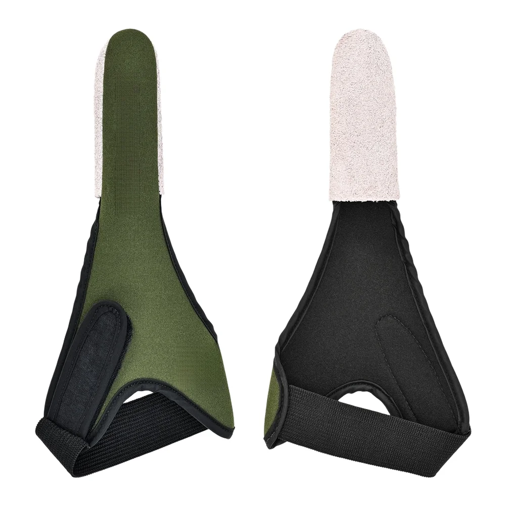 Breathable For fishing Finger Protective Sleeve with Leather Reinforcement Non-Slip Palm and Customizable Wrist Fit