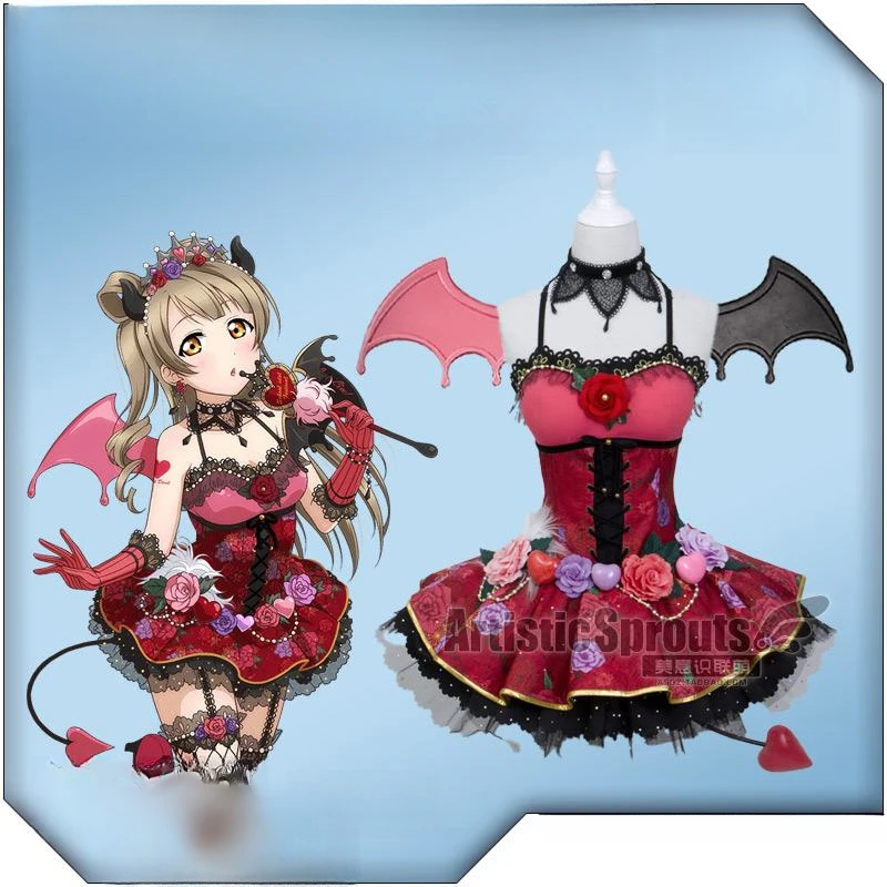 AGCOS LOVELIVE Kotori Minami Little Devil Awakening Cosplay Costume Girl Lovely Singing Dress Costumes