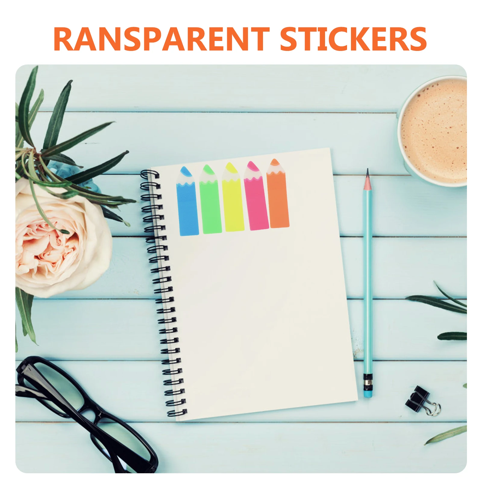 500pcs Fluorescent Film Label Paper Sticky Index Bookmarks Highlight Strips For Notes Files Page Markers Reading Labels Office