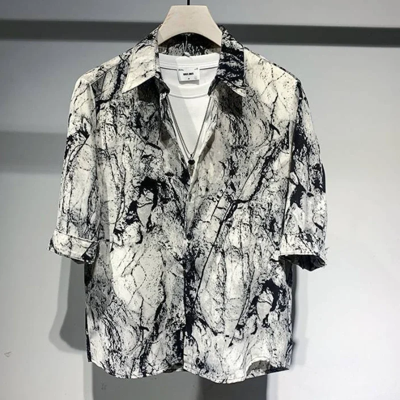 Shirts for Men Half Sleeve Hawaiian Man Shirt Cheap Brand Summer Fashion 2024 New in Original Tops Social Trendyol Korean Style