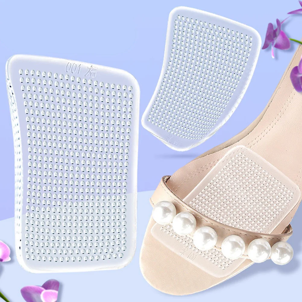 

6 Pairs Forefoot Pads High Heels Half Anti Slip Insole Soft Gel Dancer Foot Protection Shoe Inserts Impact Resistant Pain Relief