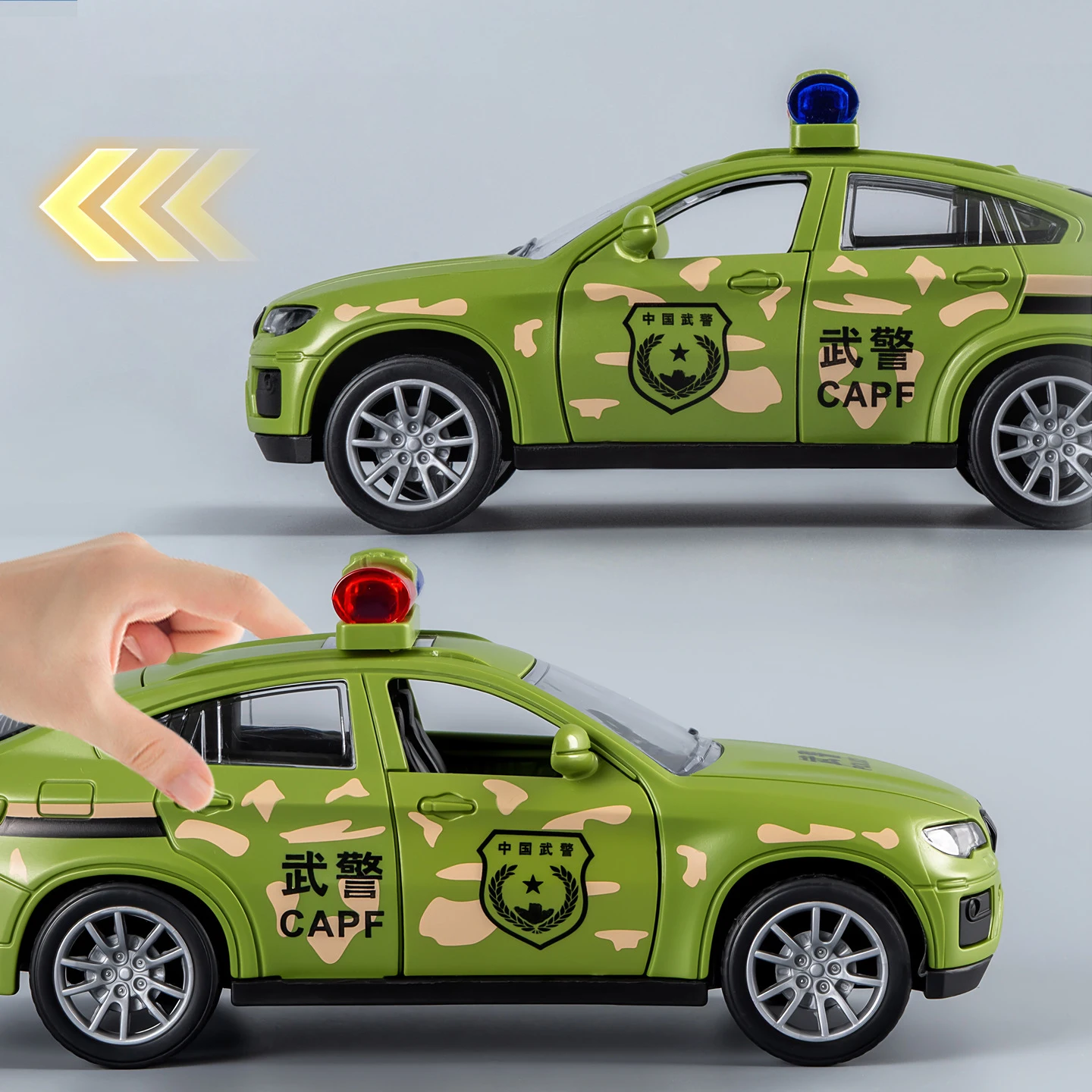 Speelgoedauto voor kinderen kan de deur openen Traagheid Politievoertuig Brandweerwagen Ambulance Kinderen Simulatie Automodel Trek auto Speelgoedcadeau