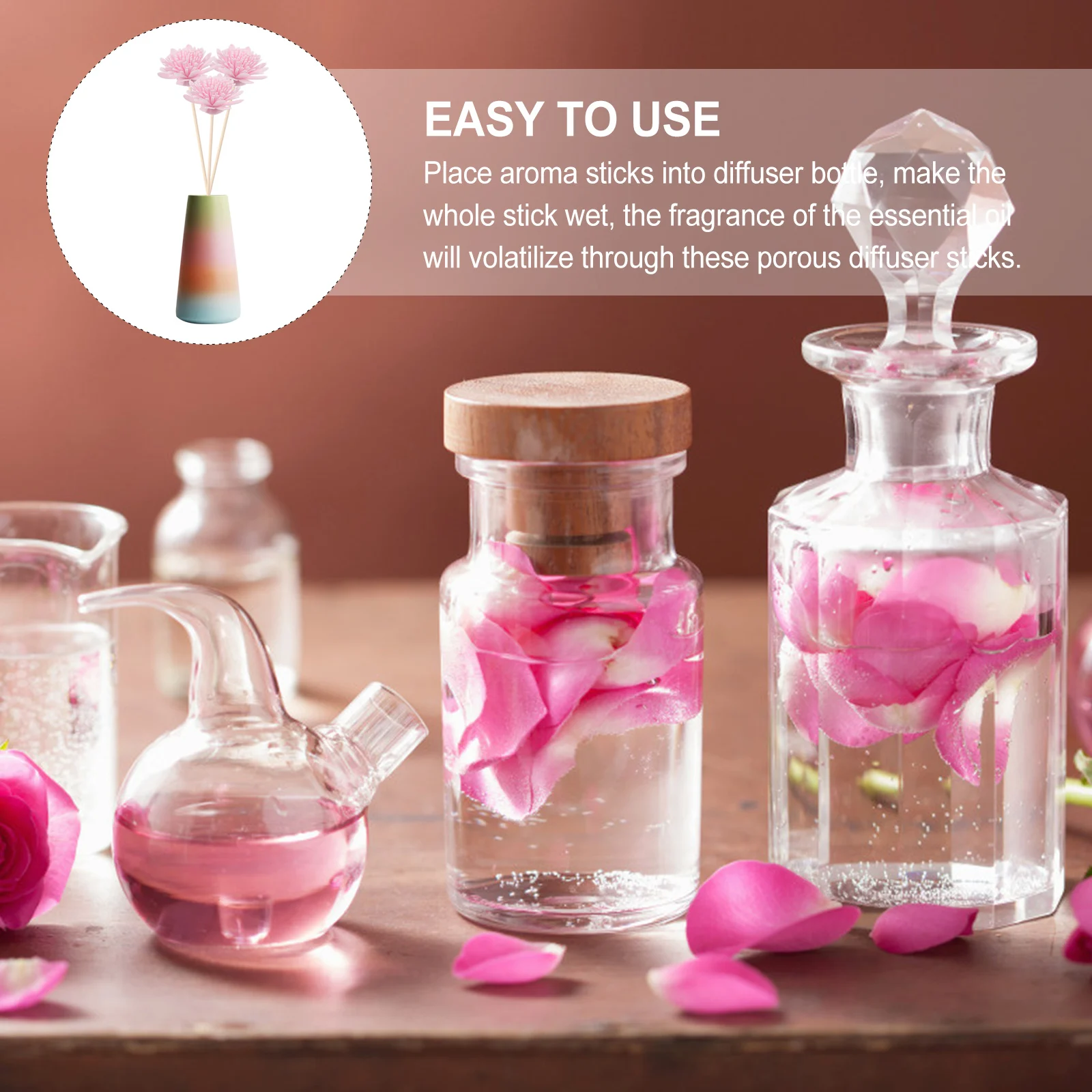 

100pcs Chrysanthemum Flowers PE Material Aromatherapy Accessories Fragrance Evaporator Home Aromatherapy Accessories Decor
