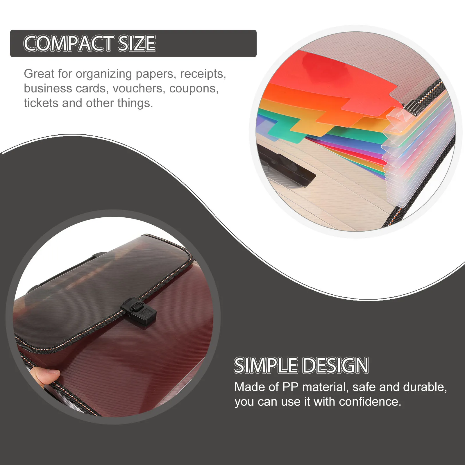 

A4 File ganizer Large Capacity Accordion Folder able PP Multi Layer Student Binder Document Bag Inner Portable