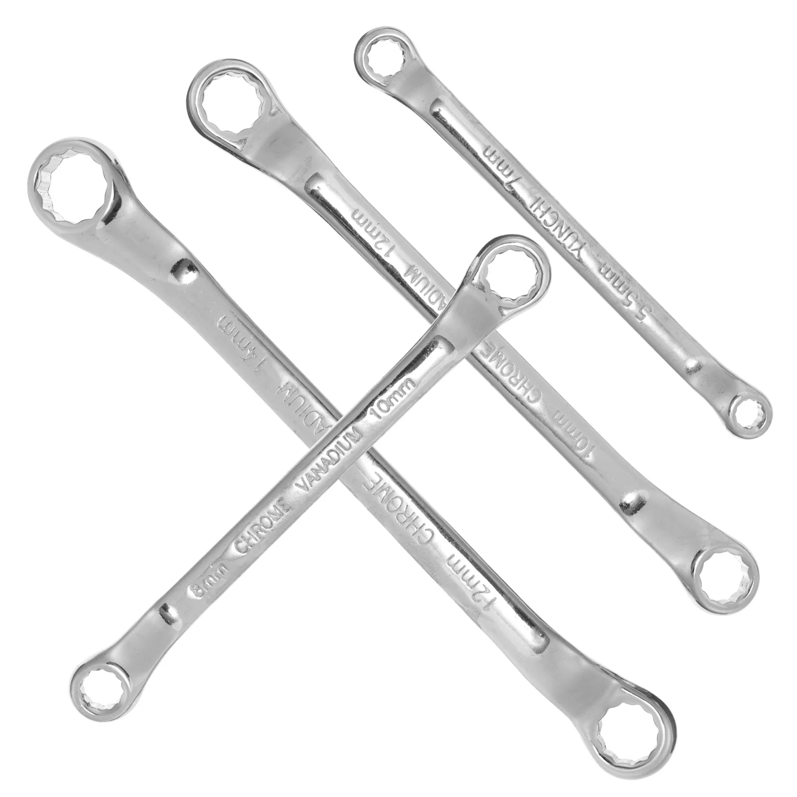 4Pcs Ratcheting Wrench Tool Set Dual Head Flexible Spanner for Emergency Car Repair Portable Ratchet Wrench Ratcheting Spanner