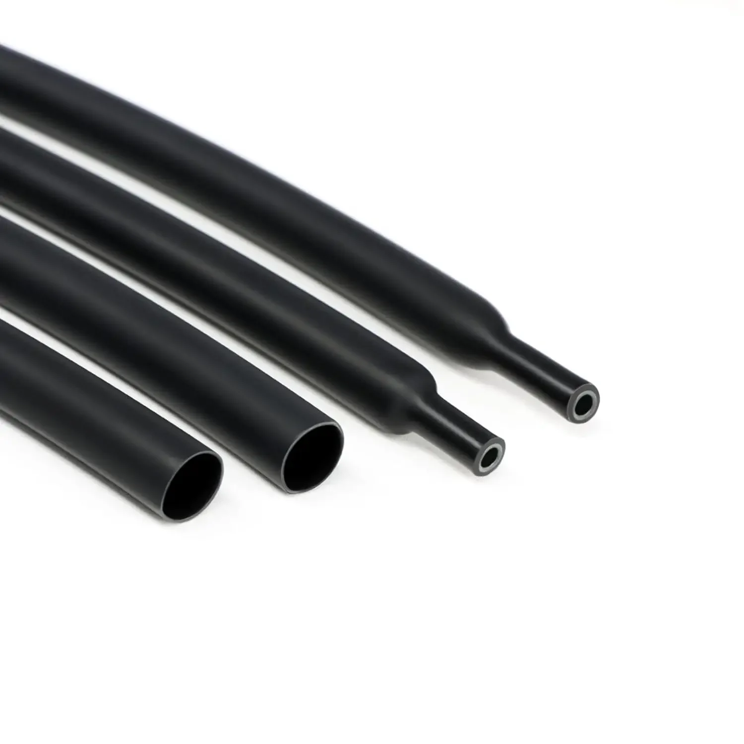 Black 3:1 Ratio Heat Shrink Tubing Roll Kit Dual Wall Adhesive Lined Shrinkable Wire Tube Marine Grade Waterproof Φ2.4mm - Φ30mm