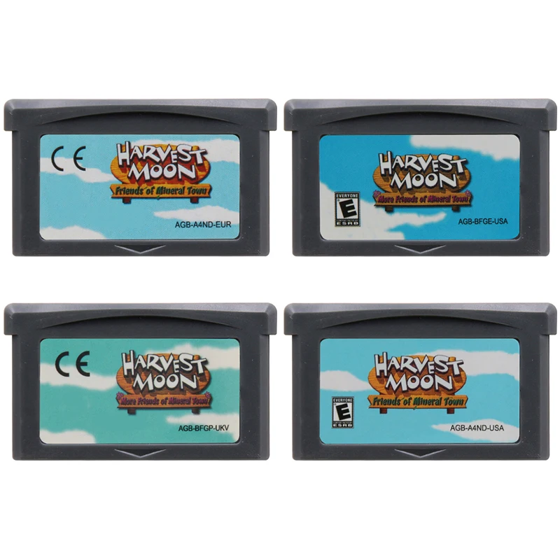 GBA Game Cartridge 32 Bit Video Game Console Card Harvest Moon Series