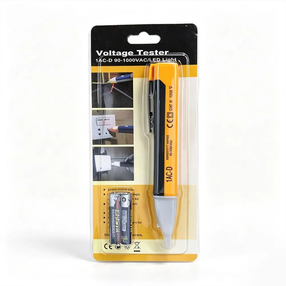 Non-Contact Voltage Tester Pen, LED Portable AC Induction Detector with Adjustable Sensitivity Wire Electrician Tool