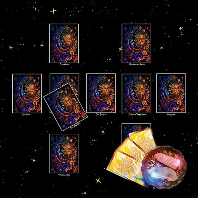 

Tarots Tablecloth Altars Cloth Reading Card Astrologys Tablecloth Divinations Card Cloth Tapestry Wall Decoration