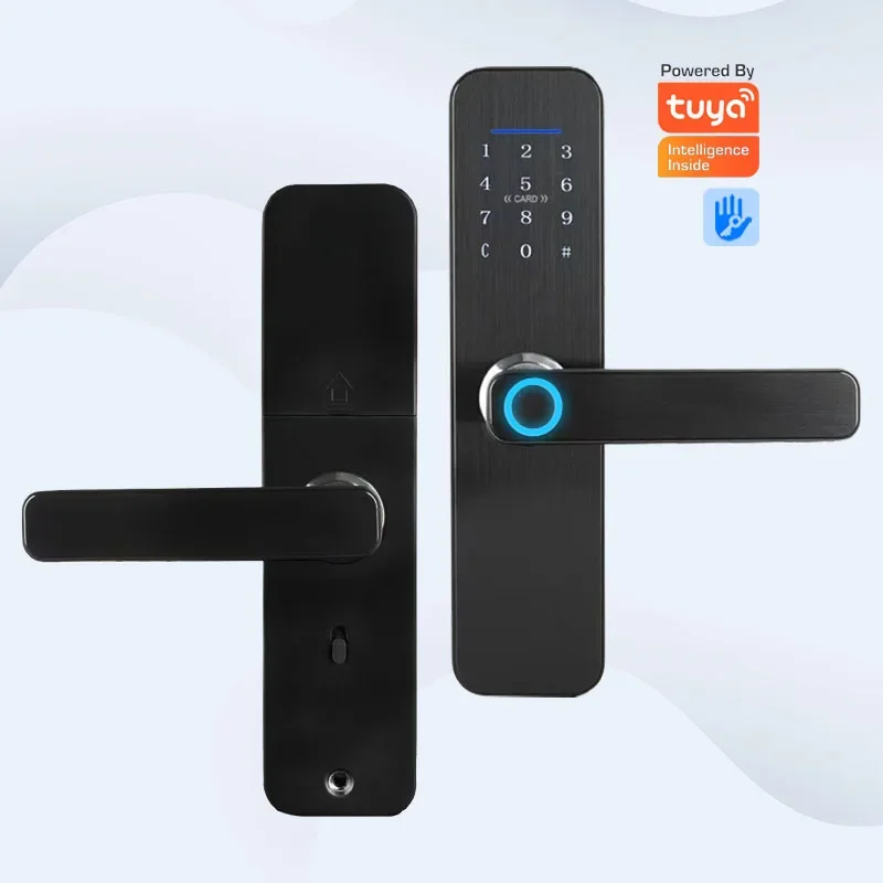 Tuya App Wireless Fingerprint Password Keyless Security Door Lock System Home Electronic Smart Door Lock