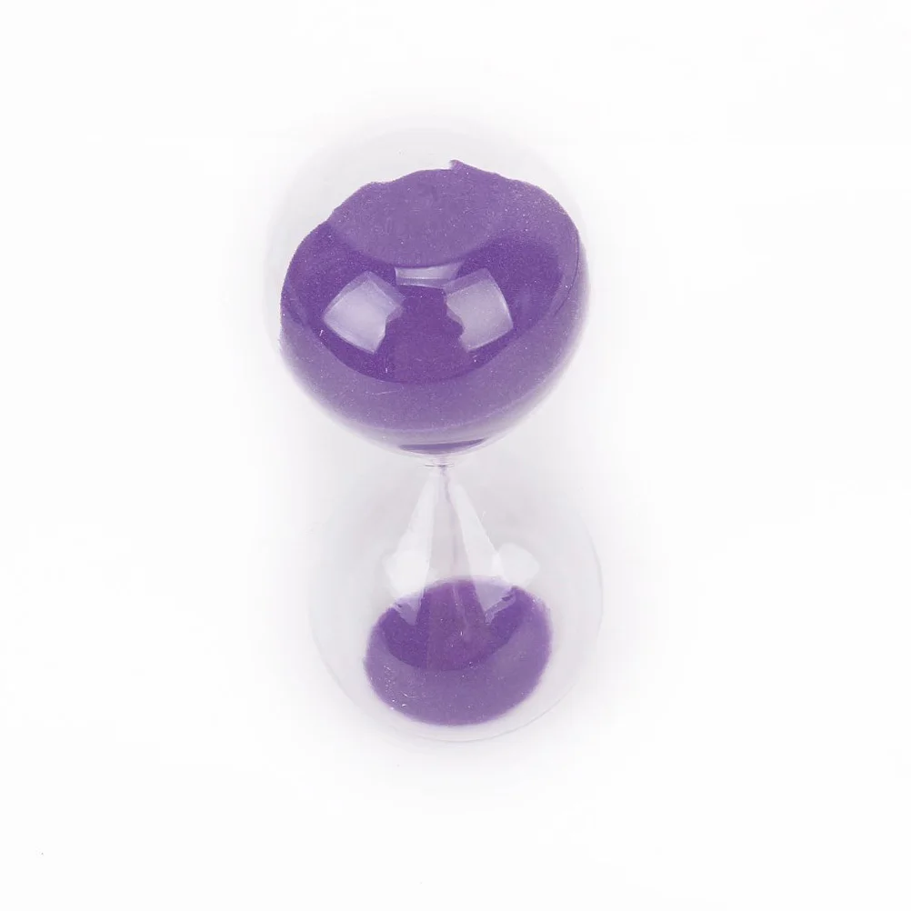 

Purple Hourglass Timer Glass Sand Clock 15 Minutes Cooking Games Exercise Office Home Decor Hourglass Timer