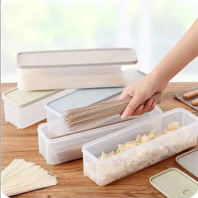 

1/3pcs Noodle Storage Box Plastic Food Preservation Container With Lids Kitchen Cereal Noodle Sealed Box Home Kitchen Tools