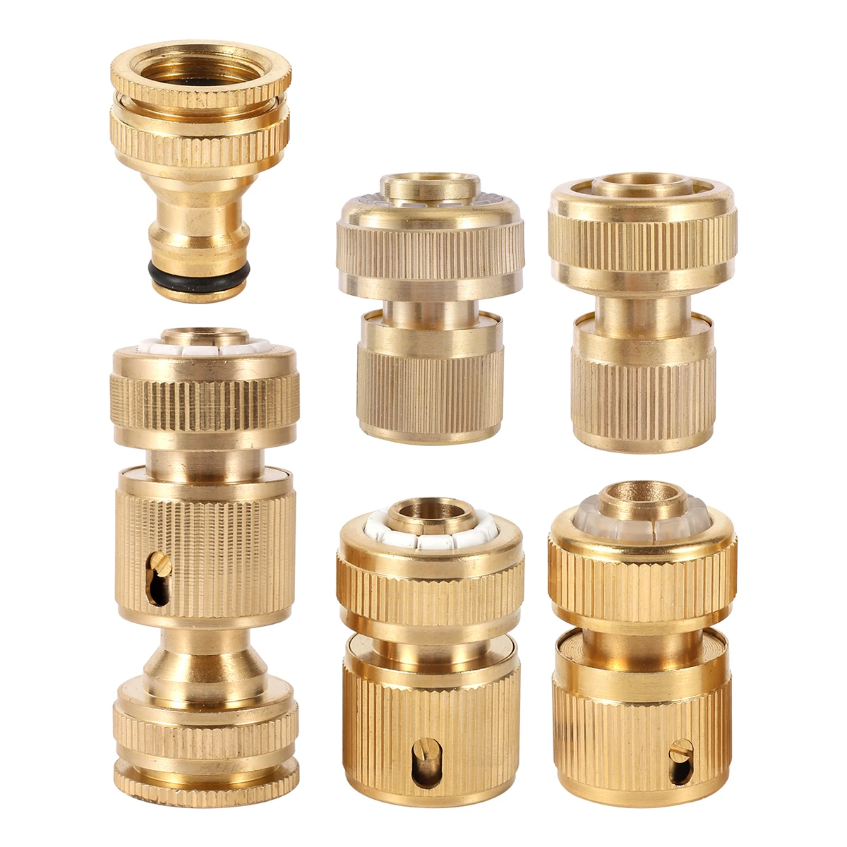 

DN17mm Copper Waterstop Connector 1/2" 3/4" Pipe Water Quick Coupling Home Car Wash Water Gun Waterproof Fast Joint Pipe Fitting