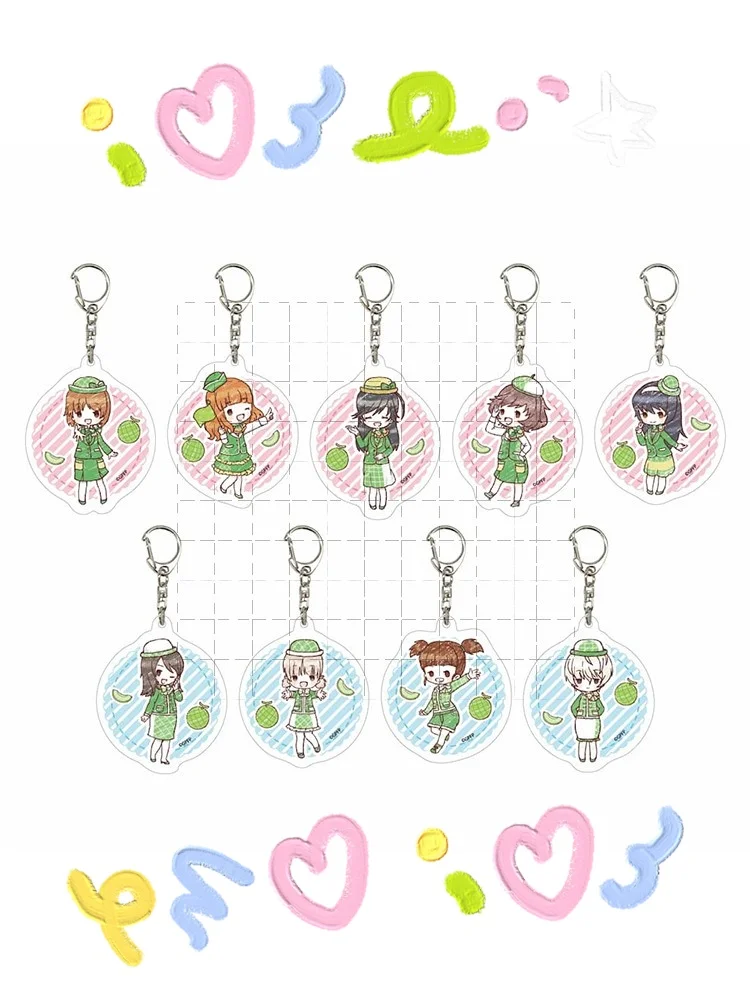 Hot Anime GIRLS und PANZER  Acrylic key chain Plate Desk Decor Put up a birthday Present 6cm