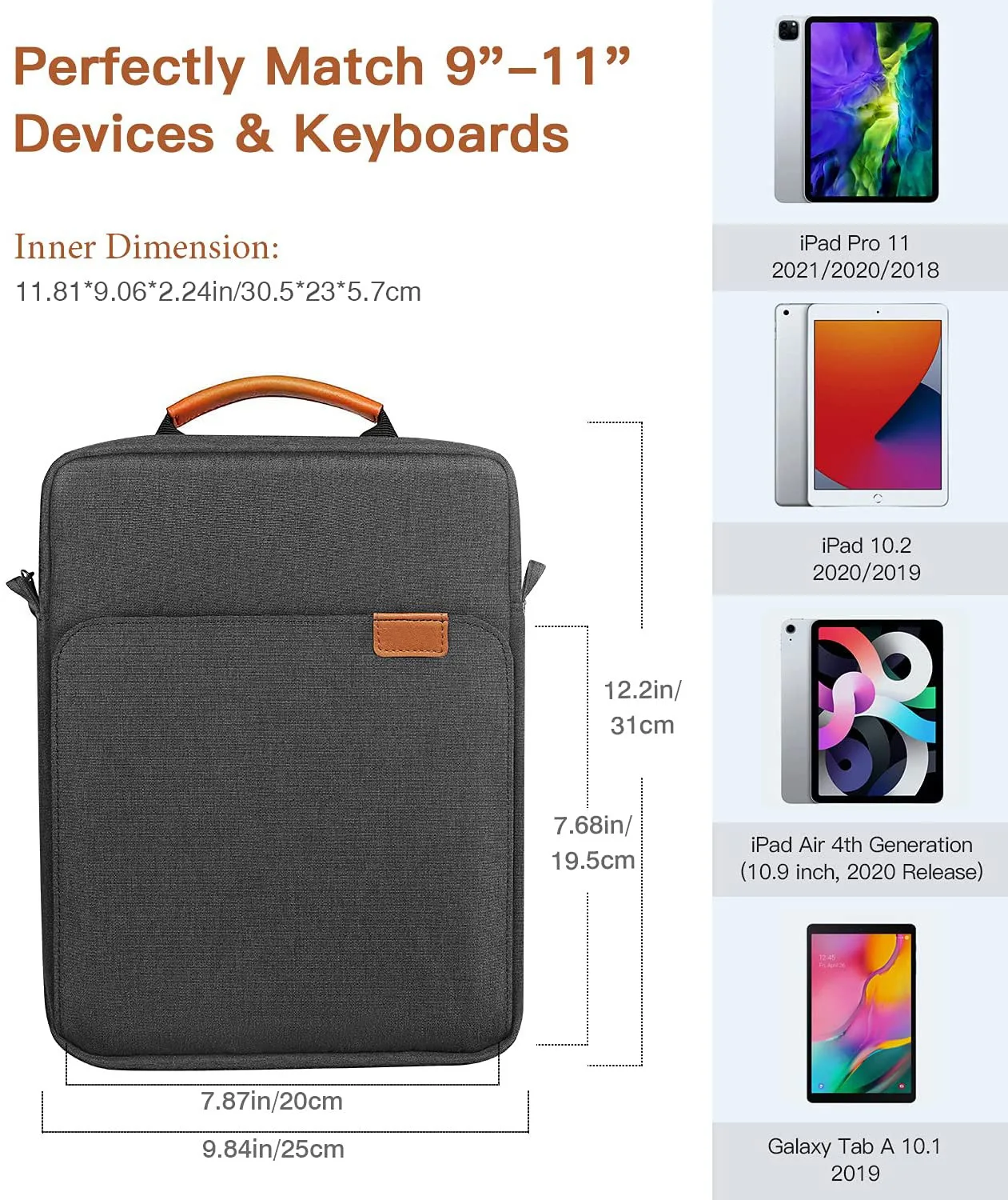 حقيبة كمبيوتر محمول جديدة حقيبة كروس لجهاز IPad Pro 11 10.2 9.7 بوصة حقيبة كمبيوتر لوحي لشاومي باد 5 سامسونج تاب A8 حقيبة ساع حمل
