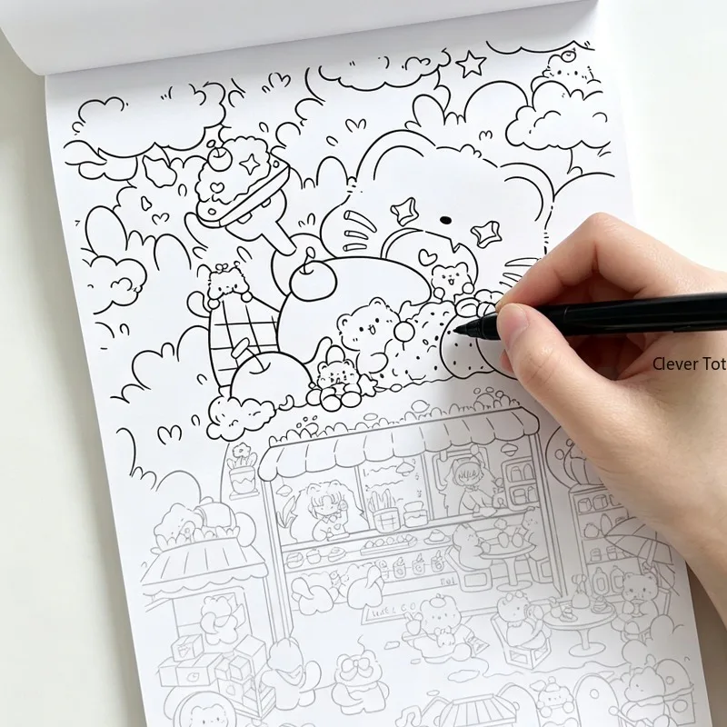 A Decompression Fun Copying and Coloring Graffiti Drawing Book,24 Different Patterns,suitable for Art Creation or For Art Gifts