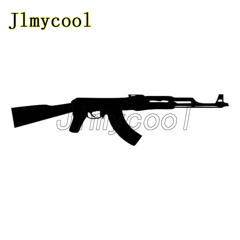 

15.2*3.6CM AK-47 Kalashnikov Car Sticker Vinyl Decals Motorcycle Car Styling Black Silver Decal Stickers