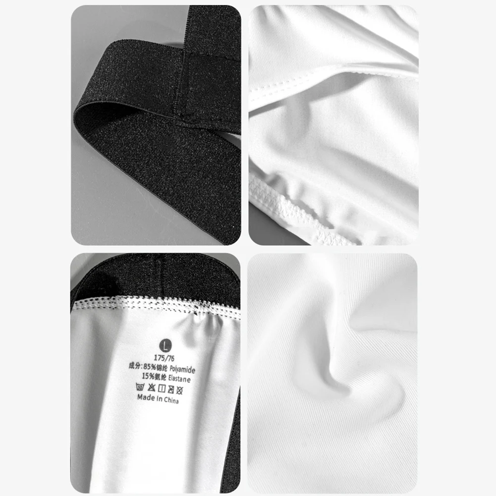 

M-3XL Men Underwear T-panties Elastic Straps Briefs U Convex Pouch Transparent Ice Silk Thongs G-string Plus Size