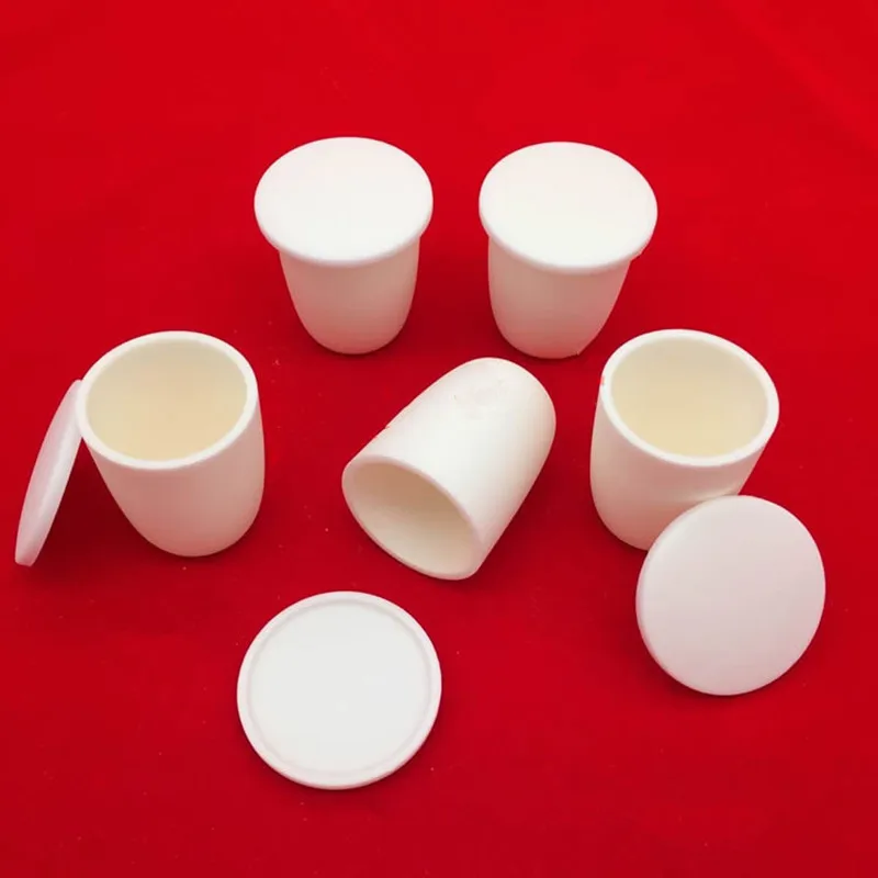 99% Arc Alumina crucible with lid dia82x70mm 200ml alumina crucible corundum crucible / Al2O3 ceramic crucible/Sintered crucible