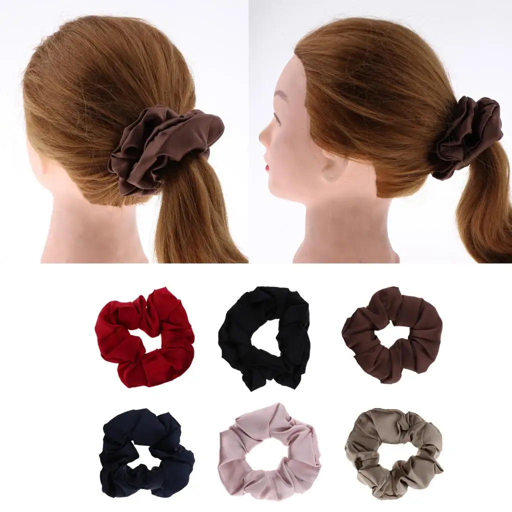 100% Zijde Haar Scrunchies Elastische Haarband Zachte Bobble Haarbanden