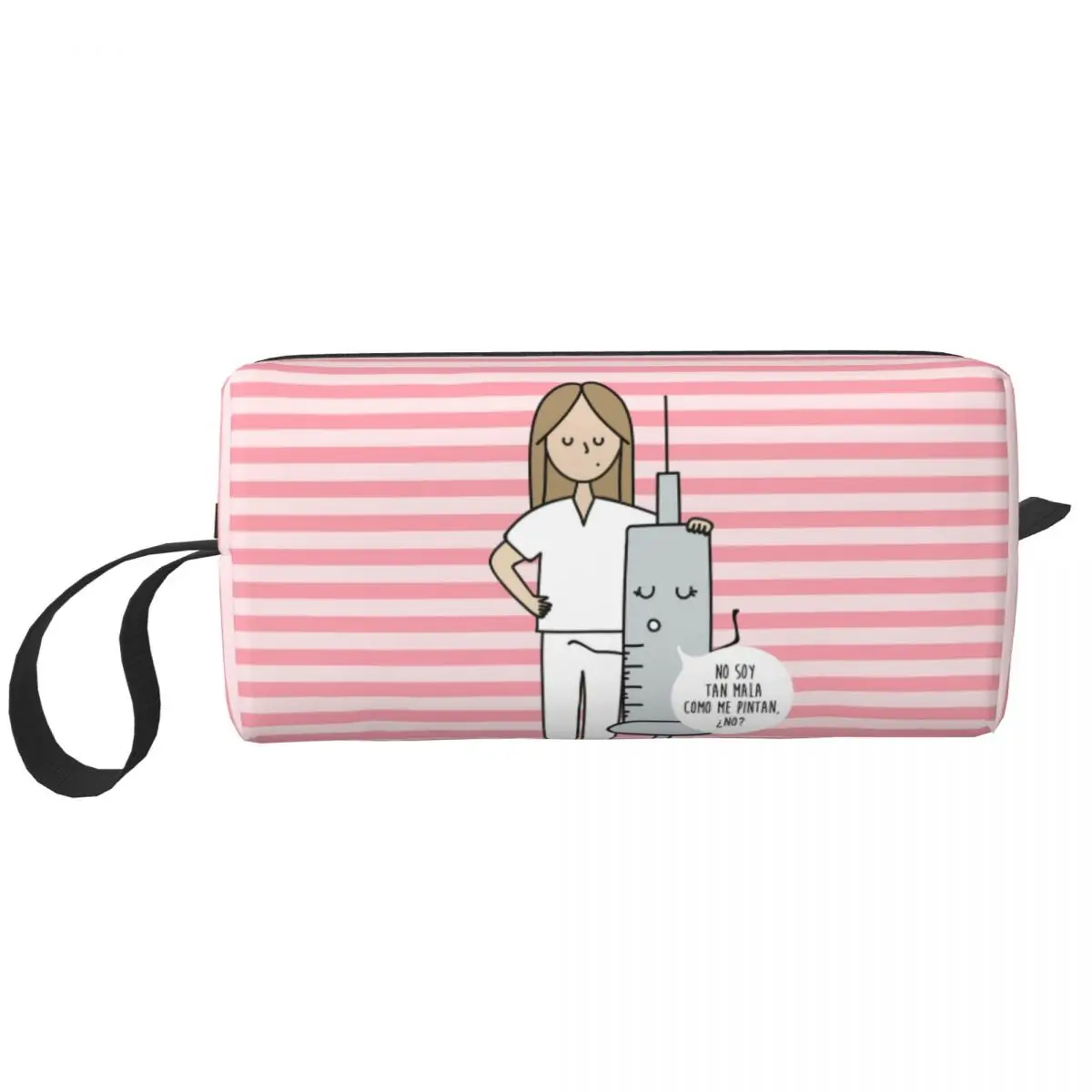 Trousse de toilette imprimée de dessin animé pour dames, trousse de toilette portable, trousse de maquillage cosmétique, trousse de rangement Dopp, trousse de beauté pour femmes évaluées, voyage