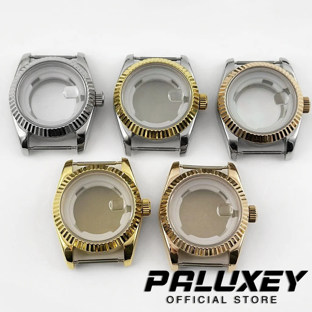 31MM karbowane zakrzywione wodoodporne szafirowe szkło NH05 etui na zegarek dla pań kobiet dla dopasowania NH05 NH06 ruch