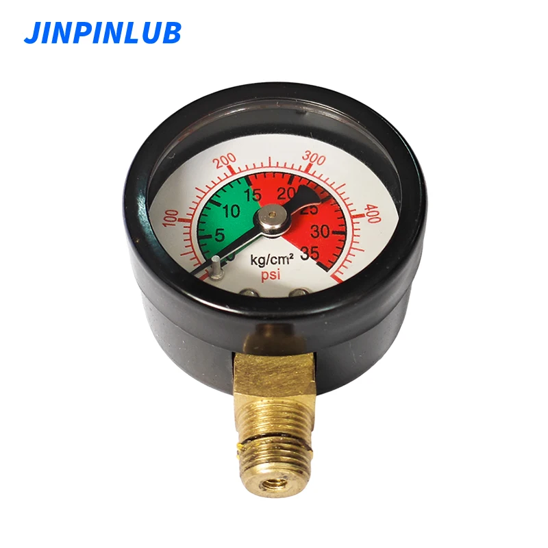 JINPINLUB 500psi 35 bar dry piezometer Dial Plate vertical Pressure Gauge For Centralized Lubricating Pump