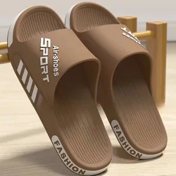 Summer New Men's Slippers PVC Soft Sole Beach Slippers Large Size Outdoor Anti-slip Flip Flops Sandal Man Home Bathroom Slippers